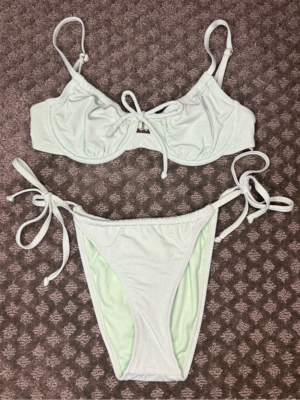 wild fable Mint Tie-String Bikini Set